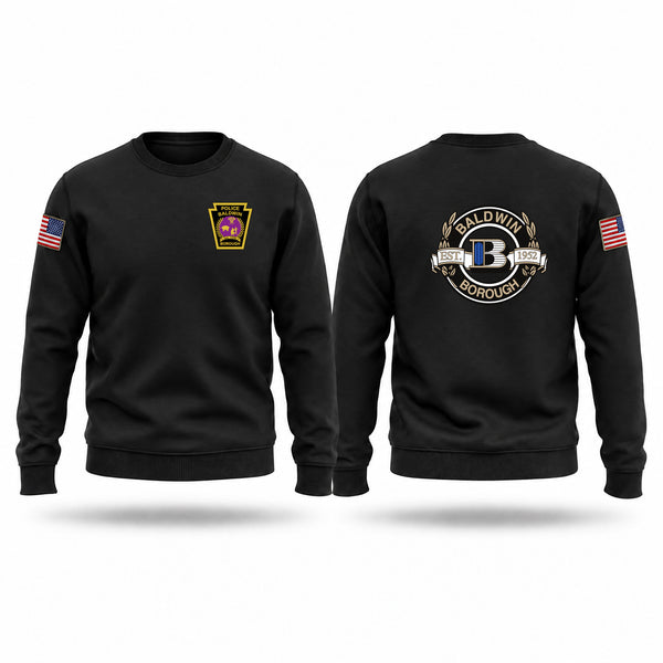 Crew Neck Sweatshirt, Baldwin Borough Police Department, Police, Teamtime, Team time, sublimation, custom sports apparel, team uniforms, spirit wear, spiritwear, sports uniforms, custom shirts, team store, custom team store, fundraiser sports, apparel fundraiser