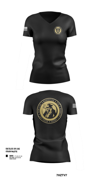 Womens Short Sleeve Vneck Shirt, Baker County Detective Division, Police, Teamtime, Team time, sublimation, custom sports apparel, team uniforms, spirit wear, spiritwear, sports uniforms, custom shirts, team store, custom team store, fundraiser sports, apparel fundraiser
