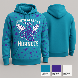 Hoodie, North Alabama Hornets, , Teamtime, Team time, sublimation, custom sports apparel, team uniforms, spirit wear, spiritwear, sports uniforms, custom shirts, team store, custom team store, fundraiser sports, apparel fundraiser
