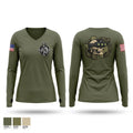 Brush Team 55551988 Women's Long Sleeve V-neck Shirt - 1