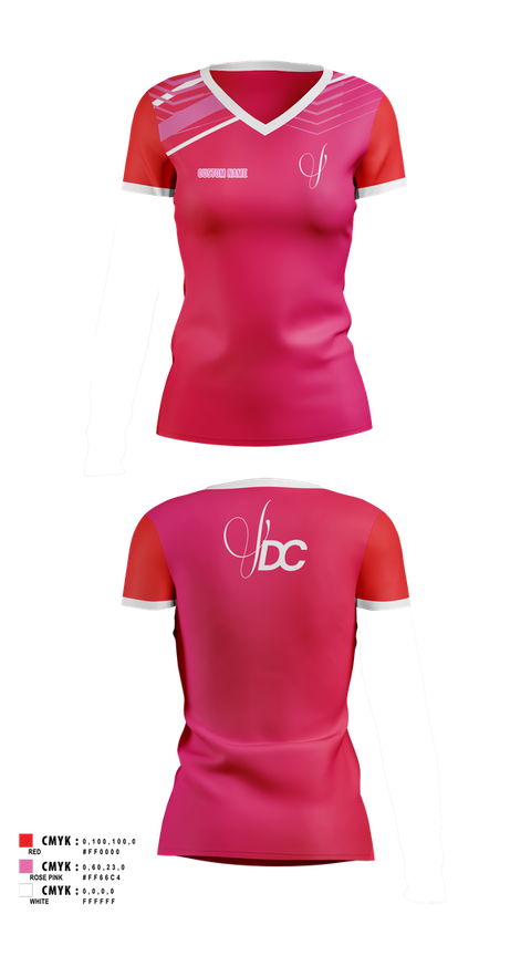 Womens Short Sleeve Vneck Shirt, Viva Dance Collective, Cheer, Teamtime, Team time, sublimation, custom sports apparel, team uniforms, spirit wear, spiritwear, sports uniforms, custom shirts, team store, custom team store, fundraiser sports, apparel fundraiser