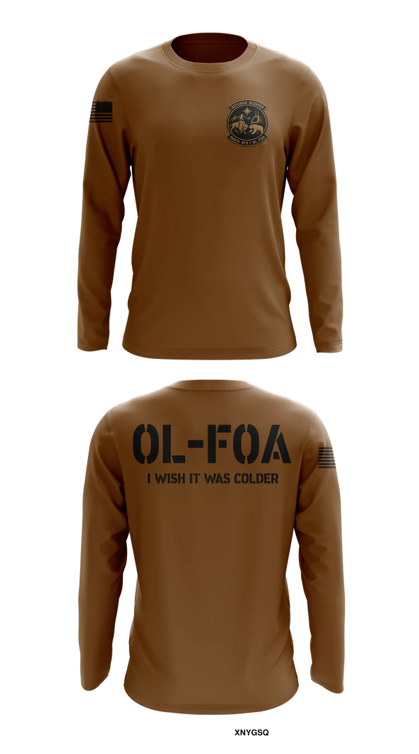 Long Sleeve Performance Shirt, 460 SFS OL-FOA, Air Force, Teamtime, Team time, sublimation, custom sports apparel, team uniforms, spirit wear, spiritwear, sports uniforms, custom shirts, team store, custom team store, fundraiser sports, apparel fundraiser