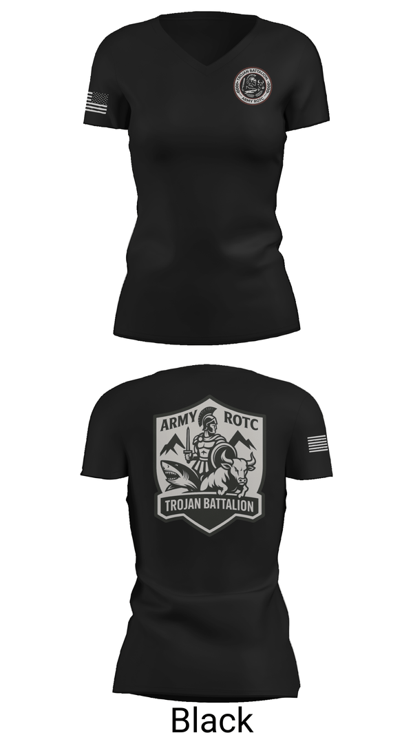 Womens Short Sleeve Vneck Shirt, Trojan Battalion, Army, Teamtime, Team time, sublimation, custom sports apparel, team uniforms, spirit wear, spiritwear, sports uniforms, custom shirts, team store, custom team store, fundraiser sports, apparel fundraiser