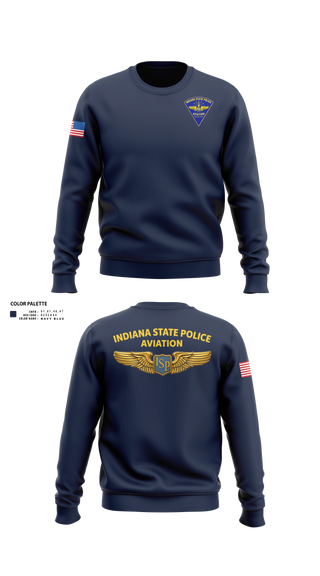 Crew Neck Sweatshirt, Indiana State Police Aviation Unit, Police, Teamtime, Team time, sublimation, custom sports apparel, team uniforms, spirit wear, spiritwear, sports uniforms, custom shirts, team store, custom team store, fundraiser sports, apparel fundraiser