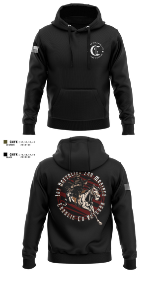 Hoodie, 1st Battalion 2nd Marines Charlie Co Veteran, Marines, Teamtime, Team time, sublimation, custom sports apparel, team uniforms, spirit wear, spiritwear, sports uniforms, custom shirts, team store, custom team store, fundraiser sports, apparel fundraiser