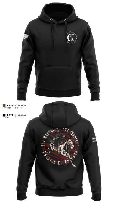 1st Battalion 2nd Marines Charlie Co Veteran 59013691 Hoodie - 2