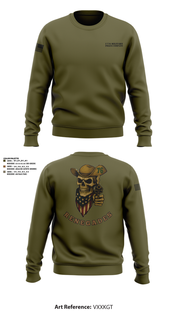 Crew Neck Sweatshirt, 1776 Military Police Company, , Teamtime, Team time, sublimation, custom sports apparel, team uniforms, spirit wear, spiritwear, sports uniforms, custom shirts, team store, custom team store, fundraiser sports, apparel fundraiser