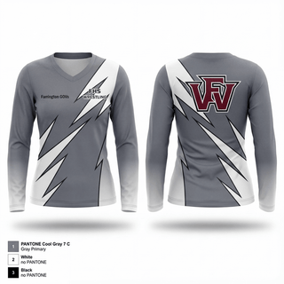 Womens Long Sleeve Vneck Shirt, Farrington GOVs, Wrestling, Teamtime, Team time, sublimation, custom sports apparel, team uniforms, spirit wear, spiritwear, sports uniforms, custom shirts, team store, custom team store, fundraiser sports, apparel fundraiser