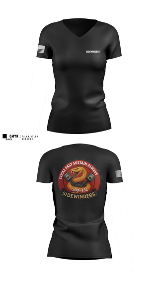 Womens Short Sleeve Vneck Shirt, 509th FSC, Army, Teamtime, Team time, sublimation, custom sports apparel, team uniforms, spirit wear, spiritwear, sports uniforms, custom shirts, team store, custom team store, fundraiser sports, apparel fundraiser