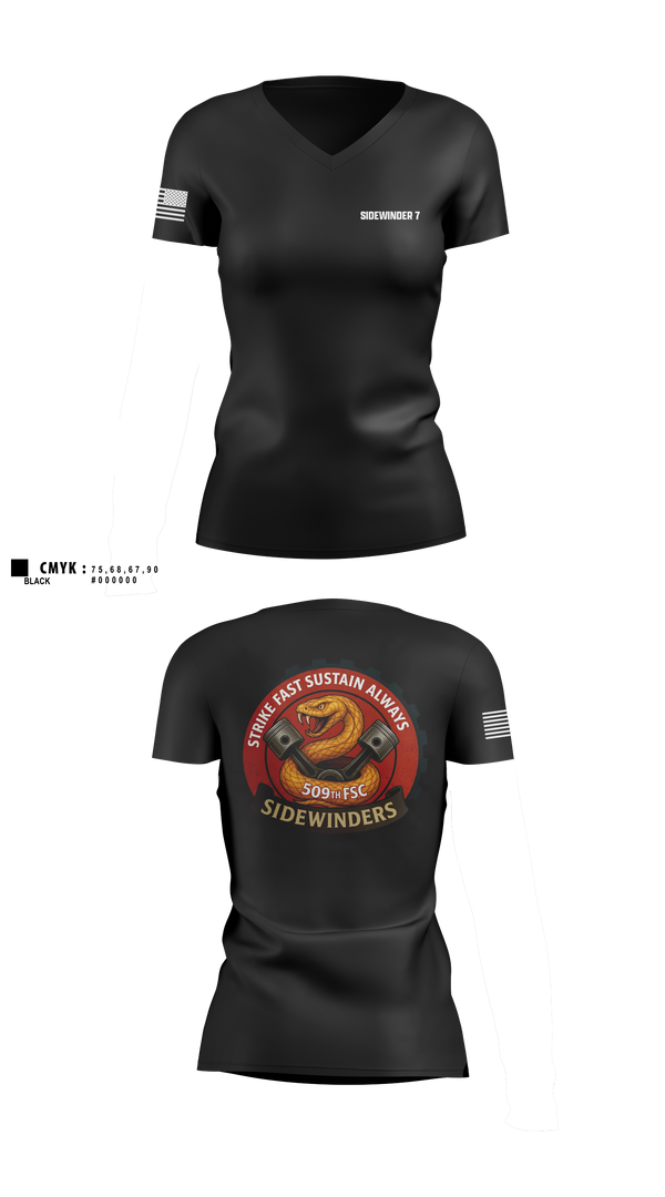Womens Short Sleeve Vneck Shirt, 509th FSC, Army, Teamtime, Team time, sublimation, custom sports apparel, team uniforms, spirit wear, spiritwear, sports uniforms, custom shirts, team store, custom team store, fundraiser sports, apparel fundraiser