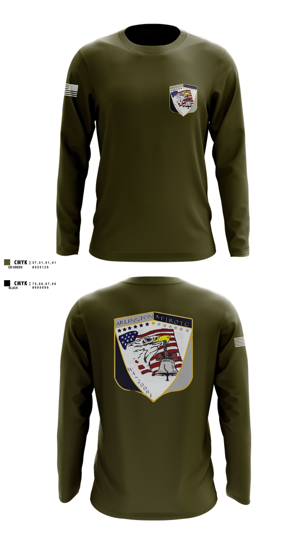 Long Sleeve Performance Shirt, 61st eagle squadron, , Teamtime, Team time, sublimation, custom sports apparel, team uniforms, spirit wear, spiritwear, sports uniforms, custom shirts, team store, custom team store, fundraiser sports, apparel fundraiser