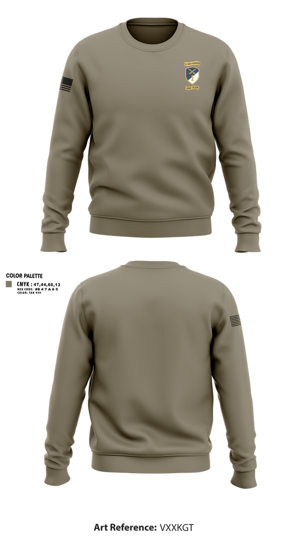 Crew Neck Sweatshirt, 1st Area Command, National Guard, Teamtime, Team time, sublimation, custom sports apparel, team uniforms, spirit wear, spiritwear, sports uniforms, custom shirts, team store, custom team store, fundraiser sports, apparel fundraiser