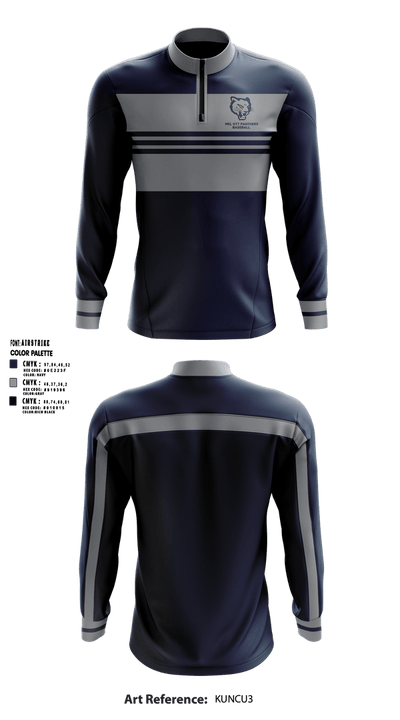 Mel Ott Panthers 8799044 Quarter Zip Jacket - 1