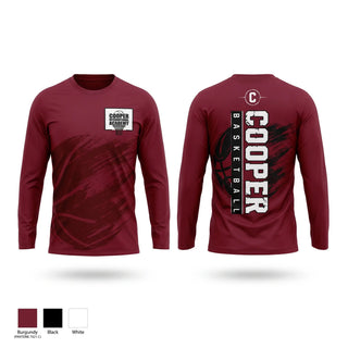 Long Sleeve Performance Shirt, Cooper Academy, Men's Basketball, Teamtime, Team time, sublimation, custom sports apparel, team uniforms, spirit wear, spiritwear, sports uniforms, custom shirts, team store, custom team store, fundraiser sports, apparel fundraiser