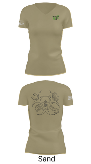 Womens Short Sleeve Vneck Shirt, 704th Chem Co, , Teamtime, Team time, sublimation, custom sports apparel, team uniforms, spirit wear, spiritwear, sports uniforms, custom shirts, team store, custom team store, fundraiser sports, apparel fundraiser