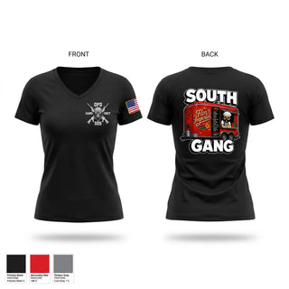 Womens Short Sleeve Vneck Shirt, South Gang Unit, Police, Teamtime, Team time, sublimation, custom sports apparel, team uniforms, spirit wear, spiritwear, sports uniforms, custom shirts, team store, custom team store, fundraiser sports, apparel fundraiser