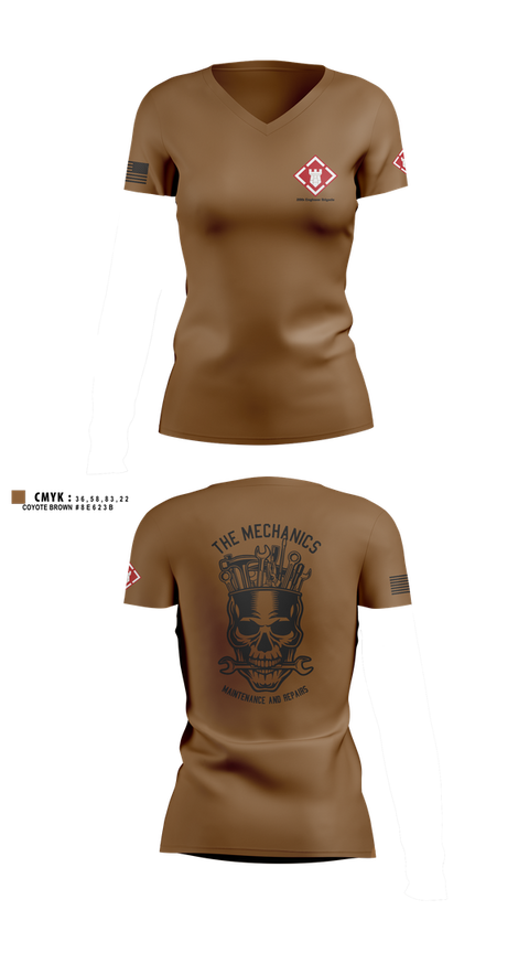 Womens Short Sleeve Vneck Shirt, 20th Engineer Brigade, , Teamtime, Team time, sublimation, custom sports apparel, team uniforms, spirit wear, spiritwear, sports uniforms, custom shirts, team store, custom team store, fundraiser sports, apparel fundraiser