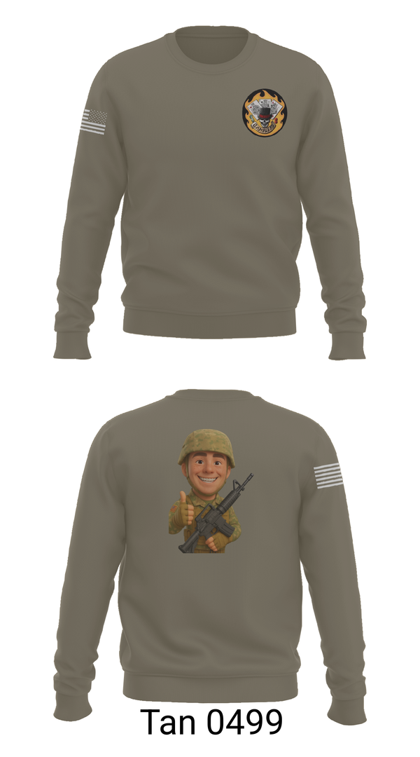 Crew Neck Sweatshirt, 2-69 GCo, Army, Teamtime, Team time, sublimation, custom sports apparel, team uniforms, spirit wear, spiritwear, sports uniforms, custom shirts, team store, custom team store, fundraiser sports, apparel fundraiser
