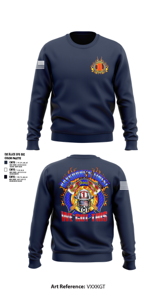 Crew Neck Sweatshirt, San Leon Volunteer Fire Department, Fire Department, Teamtime, Team time, sublimation, custom sports apparel, team uniforms, spirit wear, spiritwear, sports uniforms, custom shirts, team store, custom team store, fundraiser sports, apparel fundraiser