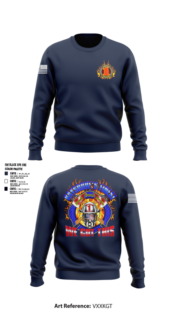 Crew Neck Sweatshirt, San Leon Volunteer Fire Department, Fire Department, Teamtime, Team time, sublimation, custom sports apparel, team uniforms, spirit wear, spiritwear, sports uniforms, custom shirts, team store, custom team store, fundraiser sports, apparel fundraiser