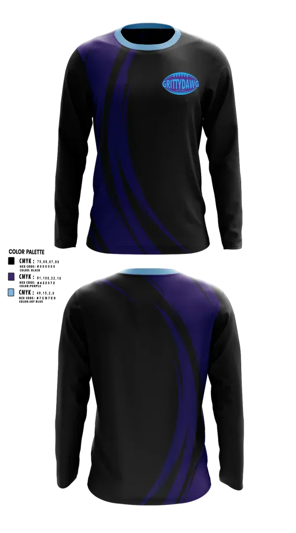 Long Sleeve Performance Shirt, GrittyDawg Athletics, , Teamtime, Team time, sublimation, custom sports apparel, team uniforms, spirit wear, spiritwear, sports uniforms, custom shirts, team store, custom team store, fundraiser sports, apparel fundraiser