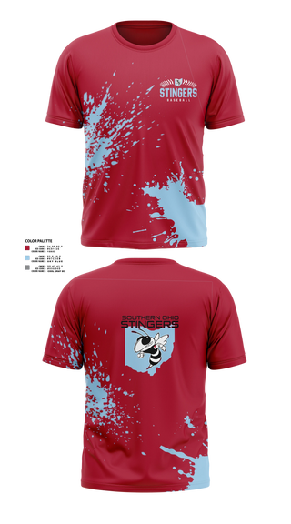 Short Sleeve Performance Shirt, Southern Ohio Stingers, Baseball, Teamtime, Team time, sublimation, custom sports apparel, team uniforms, spirit wear, spiritwear, sports uniforms, custom shirts, team store, custom team store, fundraiser sports, apparel fundraiser
