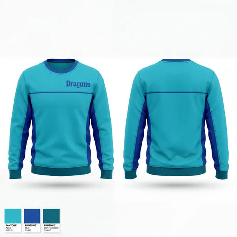 Crew Neck Sweatshirt, Dragons, Men's Lacrosse, Teamtime, Team time, sublimation, custom sports apparel, team uniforms, spirit wear, spiritwear, sports uniforms, custom shirts, team store, custom team store, fundraiser sports, apparel fundraiser