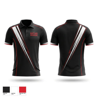Short Sleeve Performance Polo, Maryland Warriors, Track & Field, Teamtime, Team time, sublimation, custom sports apparel, team uniforms, spirit wear, spiritwear, sports uniforms, custom shirts, team store, custom team store, fundraiser sports, apparel fundraiser