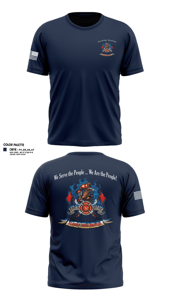 Old School Cotton Feel Shirt, Elbert Fire Protection District Colorado, Fire Department, Teamtime, Team time, sublimation, custom sports apparel, team uniforms, spirit wear, spiritwear, sports uniforms, custom shirts, team store, custom team store, fundraiser sports, apparel fundraiser