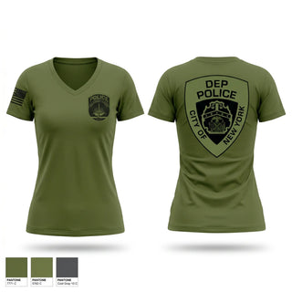 Womens Short Sleeve Vneck Shirt, NYC DEP Police ESU, Police, Teamtime, Team time, sublimation, custom sports apparel, team uniforms, spirit wear, spiritwear, sports uniforms, custom shirts, team store, custom team store, fundraiser sports, apparel fundraiser