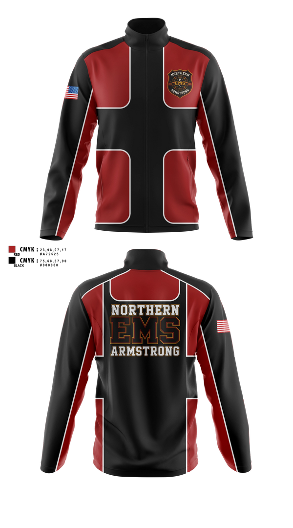 Fleece Jacket, Northern Armstrong EMS, EMS/EMT, Teamtime, Team time, sublimation, custom sports apparel, team uniforms, spirit wear, spiritwear, sports uniforms, custom shirts, team store, custom team store, fundraiser sports, apparel fundraiser