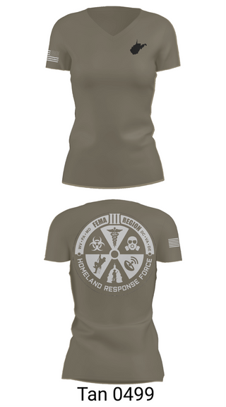 Womens Short Sleeve Vneck Shirt, Region 3 Homeland Response Force, , Teamtime, Team time, sublimation, custom sports apparel, team uniforms, spirit wear, spiritwear, sports uniforms, custom shirts, team store, custom team store, fundraiser sports, apparel fundraiser