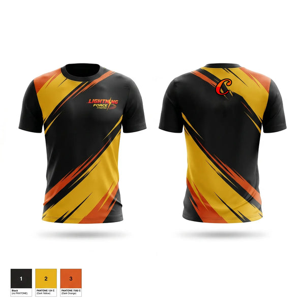 Short Sleeve Performance Shirt, Lightning Force Athletics, Track & Field, Teamtime, Team time, sublimation, custom sports apparel, team uniforms, spirit wear, spiritwear, sports uniforms, custom shirts, team store, custom team store, fundraiser sports, apparel fundraiser