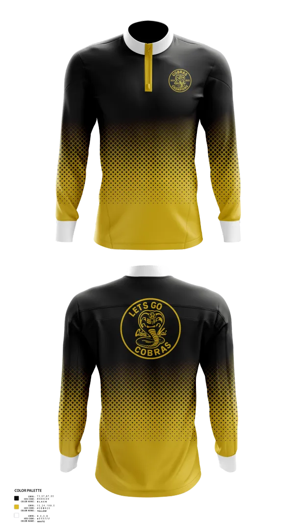 Quarter Zip Jacket, Cobras, Ice Hockey, Teamtime, Team time, sublimation, custom sports apparel, team uniforms, spirit wear, spiritwear, sports uniforms, custom shirts, team store, custom team store, fundraiser sports, apparel fundraiser