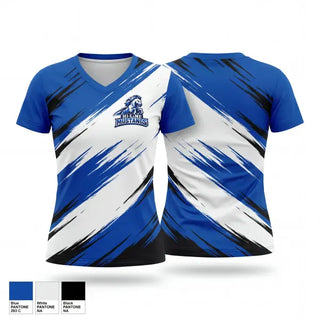 Womens Short Sleeve Vneck Shirt, Hi-Line Mustangs, Baseball, Teamtime, Team time, sublimation, custom sports apparel, team uniforms, spirit wear, spiritwear, sports uniforms, custom shirts, team store, custom team store, fundraiser sports, apparel fundraiser