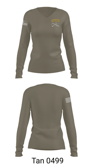Womens Long Sleeve Vneck Shirt, HHC, 2-198th AR, Army, Teamtime, Team time, sublimation, custom sports apparel, team uniforms, spirit wear, spiritwear, sports uniforms, custom shirts, team store, custom team store, fundraiser sports, apparel fundraiser