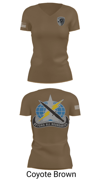 Womens Short Sleeve Vneck Shirt, 743rd MI BN, , Teamtime, Team time, sublimation, custom sports apparel, team uniforms, spirit wear, spiritwear, sports uniforms, custom shirts, team store, custom team store, fundraiser sports, apparel fundraiser