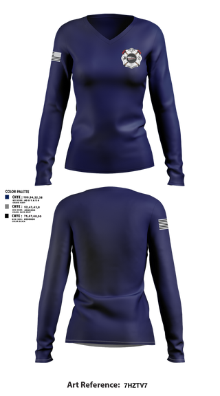 Womens Long Sleeve Vneck Shirt, team name, Fire Department, Teamtime, Team time, sublimation, custom sports apparel, team uniforms, spirit wear, spiritwear, sports uniforms, custom shirts, team store, custom team store, fundraiser sports, apparel fundraiser
