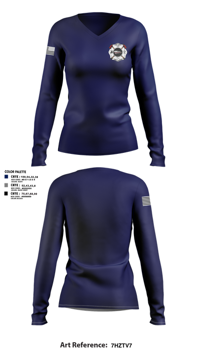Camp 88840757 Women's Long Sleeve V-neck Shirt - 1