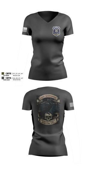 Womens Short Sleeve Vneck Shirt, Trumbull County Homicide Investigation and Prosecution Unit, , Teamtime, Team time, sublimation, custom sports apparel, team uniforms, spirit wear, spiritwear, sports uniforms, custom shirts, team store, custom team store, fundraiser sports, apparel fundraiser