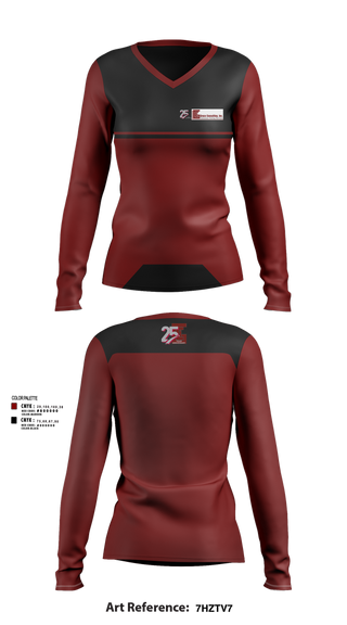 Womens Long Sleeve Vneck Shirt, Grace Consulting, Inc, , Teamtime, Team time, sublimation, custom sports apparel, team uniforms, spirit wear, spiritwear, sports uniforms, custom shirts, team store, custom team store, fundraiser sports, apparel fundraiser
