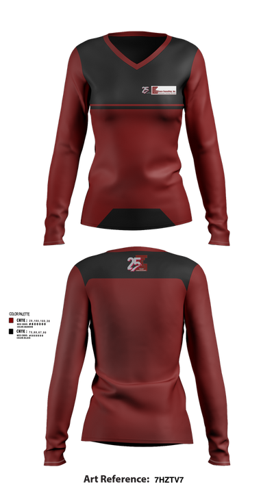Grace Consulting, Inc 34789591 Women's Long Sleeve V-neck Shirt - 1