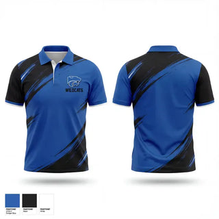 Short Sleeve Performance Polo, Wildcats, Men's Basketball, Teamtime, Team time, sublimation, custom sports apparel, team uniforms, spirit wear, spiritwear, sports uniforms, custom shirts, team store, custom team store, fundraiser sports, apparel fundraiser