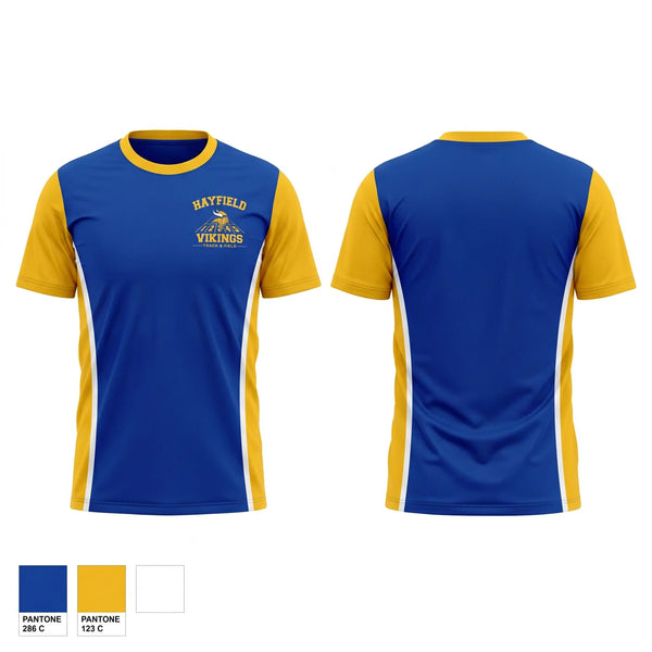 Soft Poly Tee Cotton Like Feel, Hayfield Vikings, Track & Field, Teamtime, Team time, sublimation, custom sports apparel, team uniforms, spirit wear, spiritwear, sports uniforms, custom shirts, team store, custom team store, fundraiser sports, apparel fundraiser