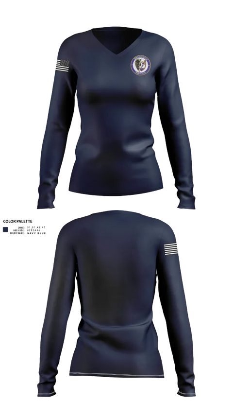 Womens Long Sleeve Vneck Shirt, VP-24, , Teamtime, Team time, sublimation, custom sports apparel, team uniforms, spirit wear, spiritwear, sports uniforms, custom shirts, team store, custom team store, fundraiser sports, apparel fundraiser
