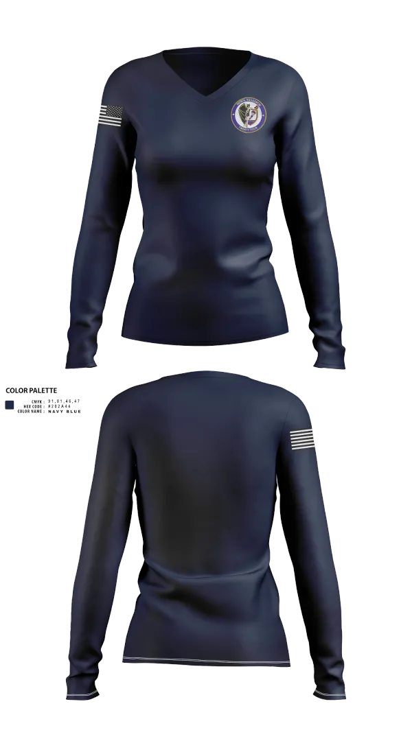 Womens Long Sleeve Vneck Shirt, VP-24, , Teamtime, Team time, sublimation, custom sports apparel, team uniforms, spirit wear, spiritwear, sports uniforms, custom shirts, team store, custom team store, fundraiser sports, apparel fundraiser