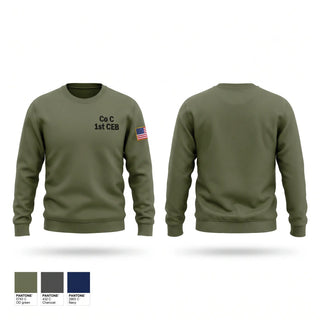 Crew Neck Sweatshirt, Co C, 1st CEB, Marines, Teamtime, Team time, sublimation, custom sports apparel, team uniforms, spirit wear, spiritwear, sports uniforms, custom shirts, team store, custom team store, fundraiser sports, apparel fundraiser
