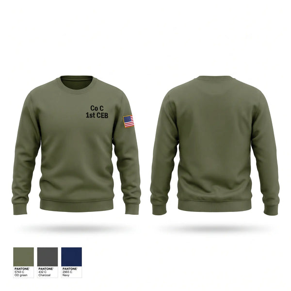 Crew Neck Sweatshirt, Co C, 1st CEB, Marines, Teamtime, Team time, sublimation, custom sports apparel, team uniforms, spirit wear, spiritwear, sports uniforms, custom shirts, team store, custom team store, fundraiser sports, apparel fundraiser