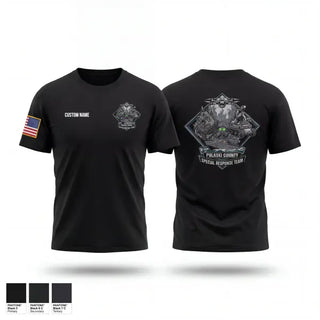 Old School Cotton Feel Shirt, Pulaski County SRT, Fire Department, Teamtime, Team time, sublimation, custom sports apparel, team uniforms, spirit wear, spiritwear, sports uniforms, custom shirts, team store, custom team store, fundraiser sports, apparel fundraiser