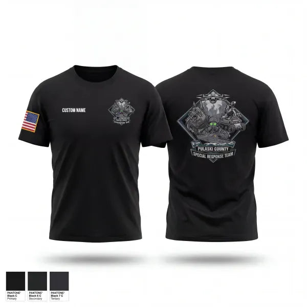 Old School Cotton Feel Shirt, Pulaski County SRT, Fire Department, Teamtime, Team time, sublimation, custom sports apparel, team uniforms, spirit wear, spiritwear, sports uniforms, custom shirts, team store, custom team store, fundraiser sports, apparel fundraiser